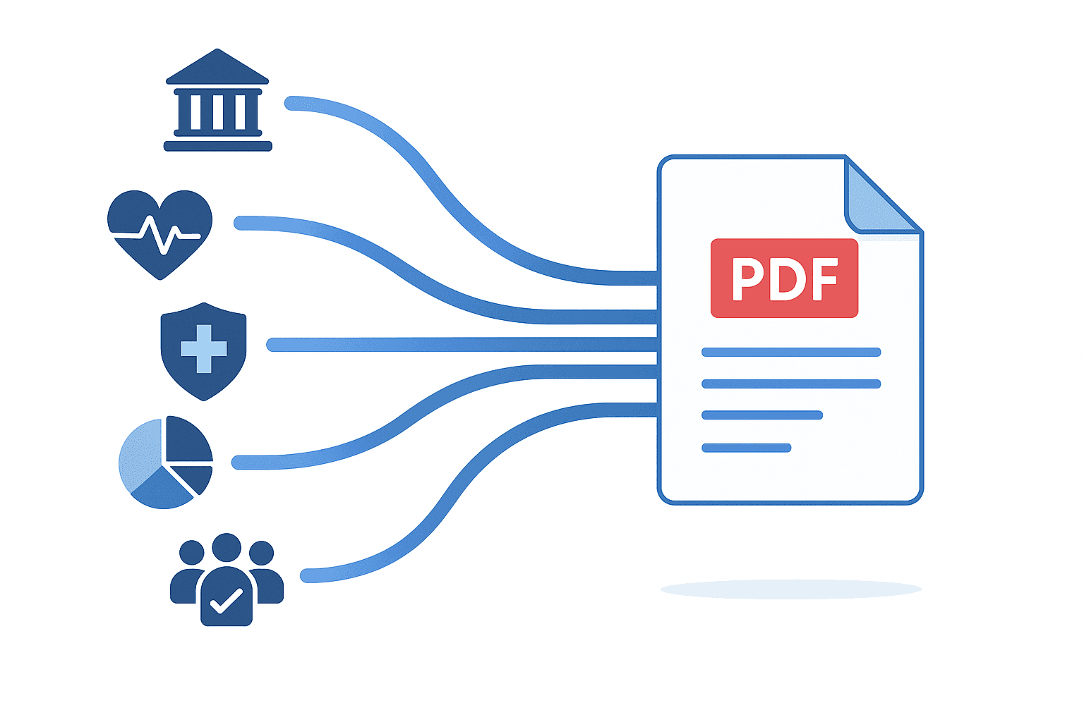 PDF report showing aggregated data from multiple government sources
