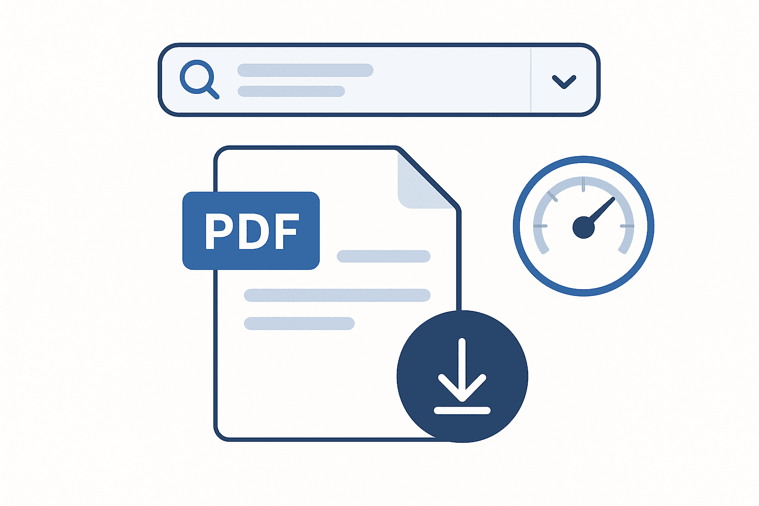 Simple interface showing country selection and PDF download