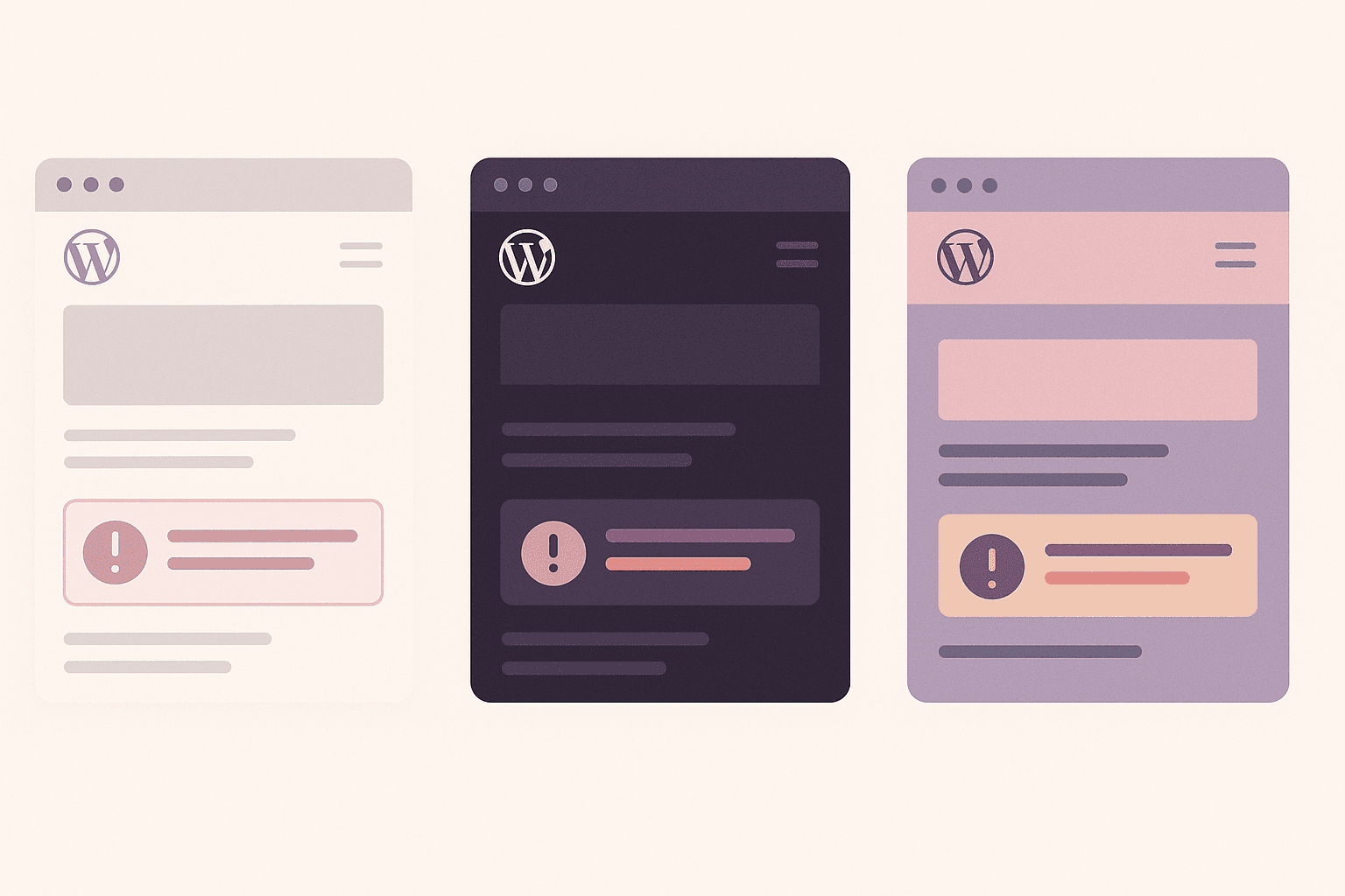 Advisory widget matching different WordPress theme designs